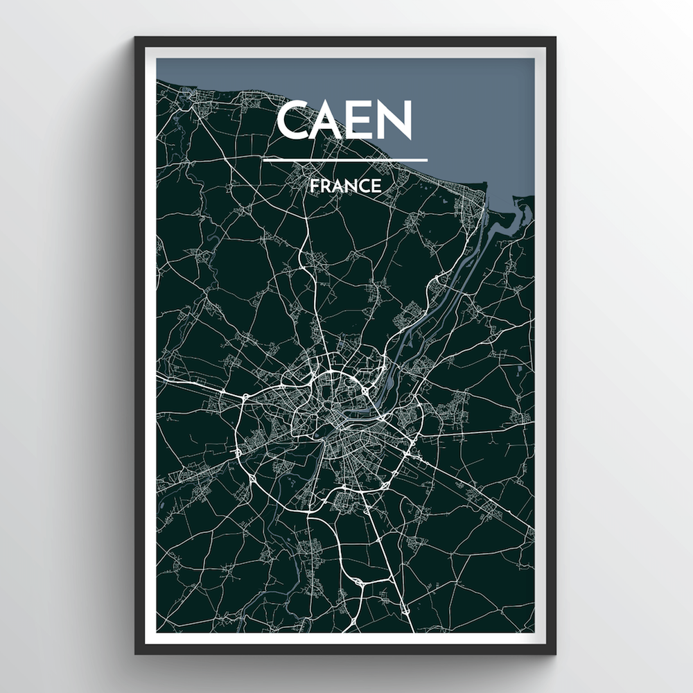 Caen Map Art Print - Point Two Design
