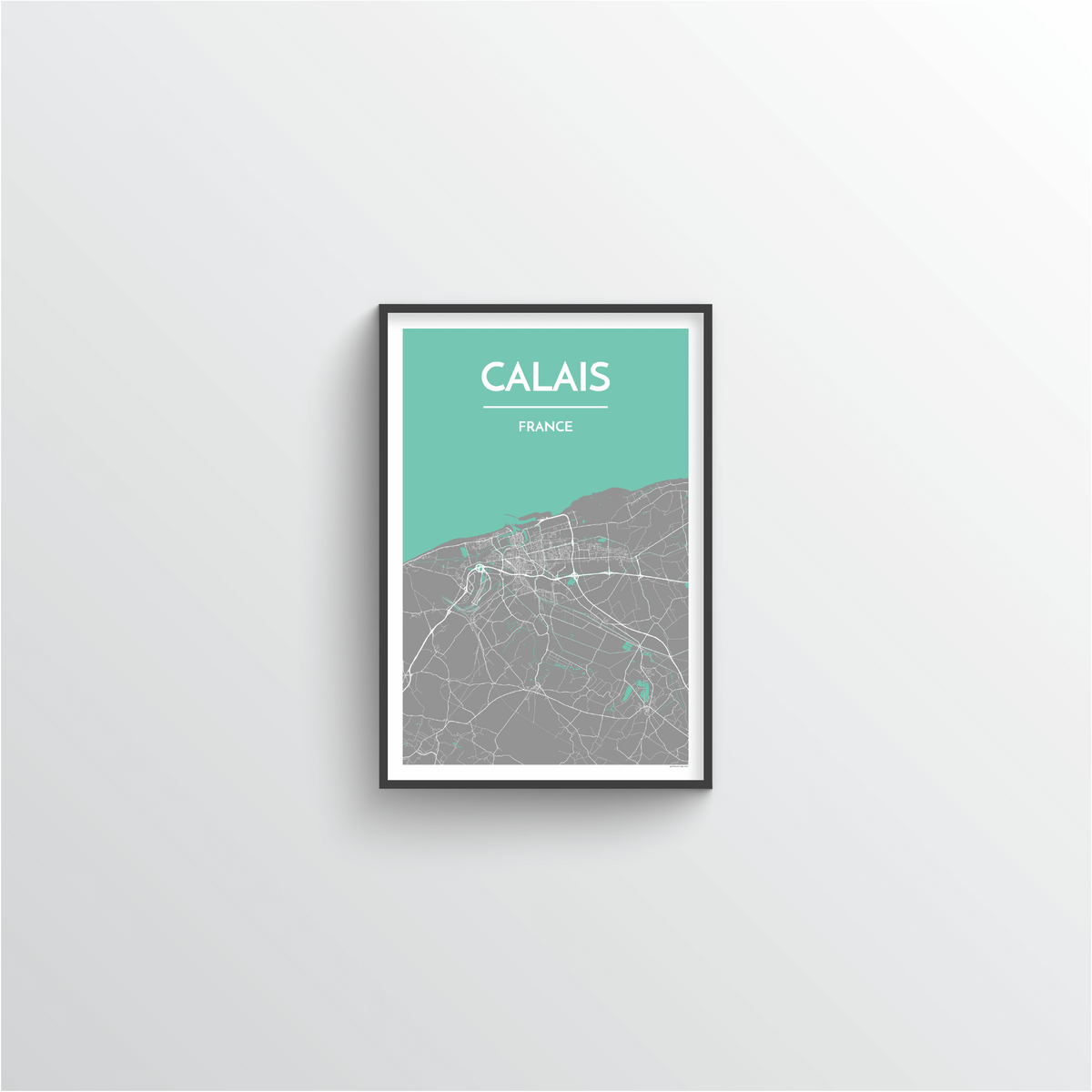 Calais Map Art Print - Point Two Design