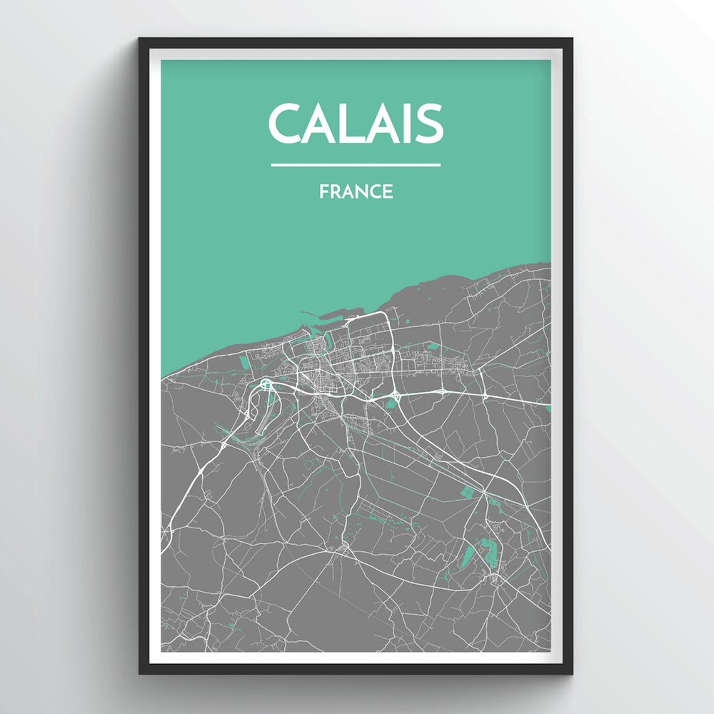 Calais Map Art Print - Point Two Design