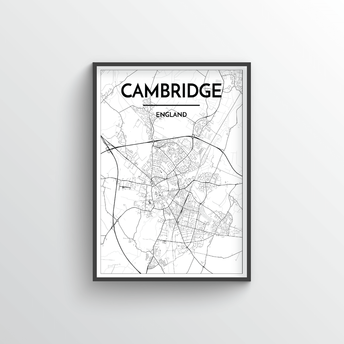 Cambridge Map Art Print - Point Two Design