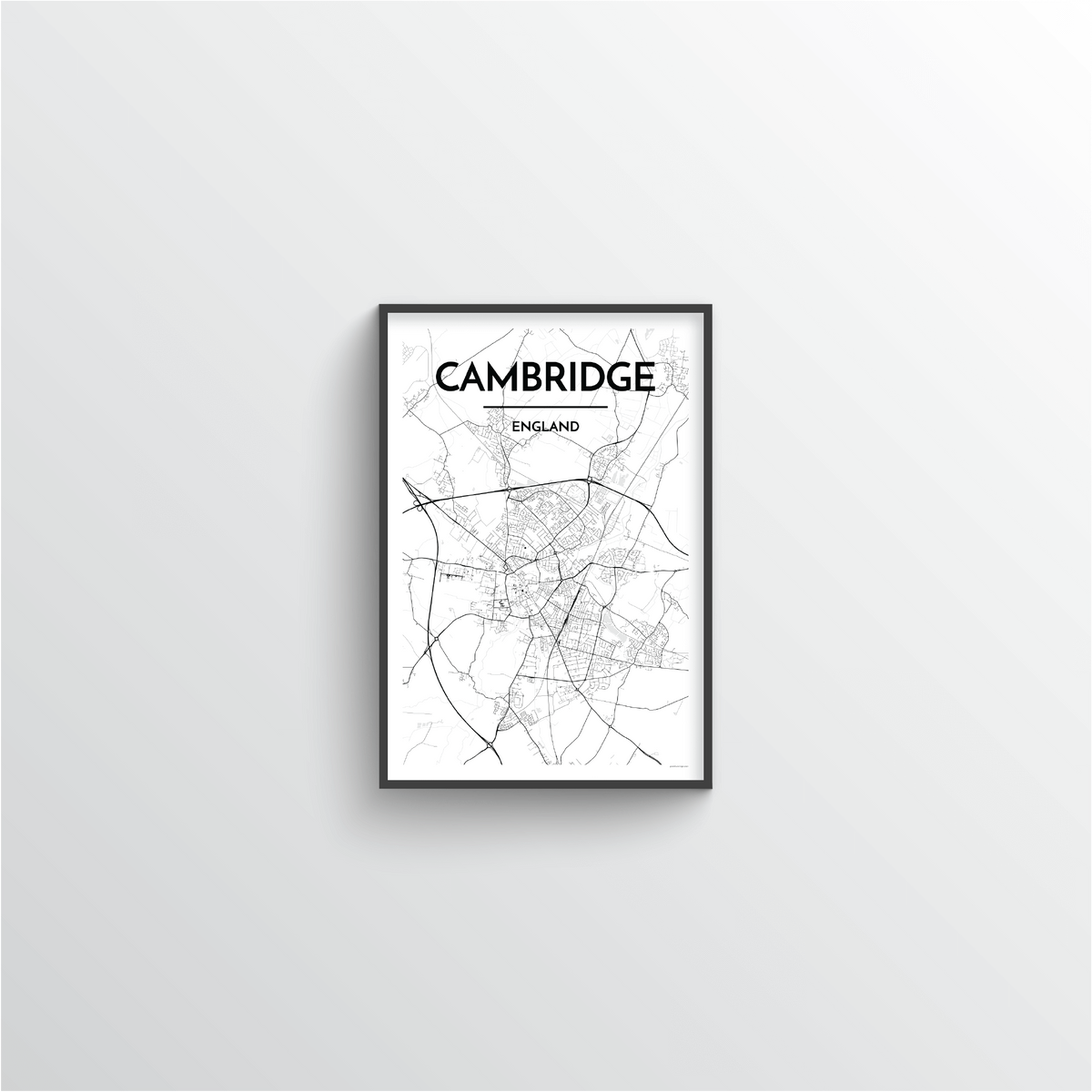 Cambridge Map Art Print - Point Two Design