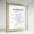 Framed Cambridge Map Art Print 24x36" Champagne frame Point Two Design Group