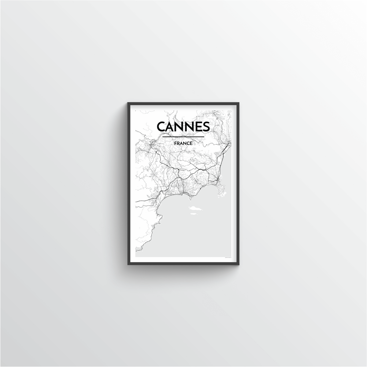 Cannes Map Art Print - Point Two Design