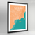 Framed Cannes Map Art Print - Point Two Design