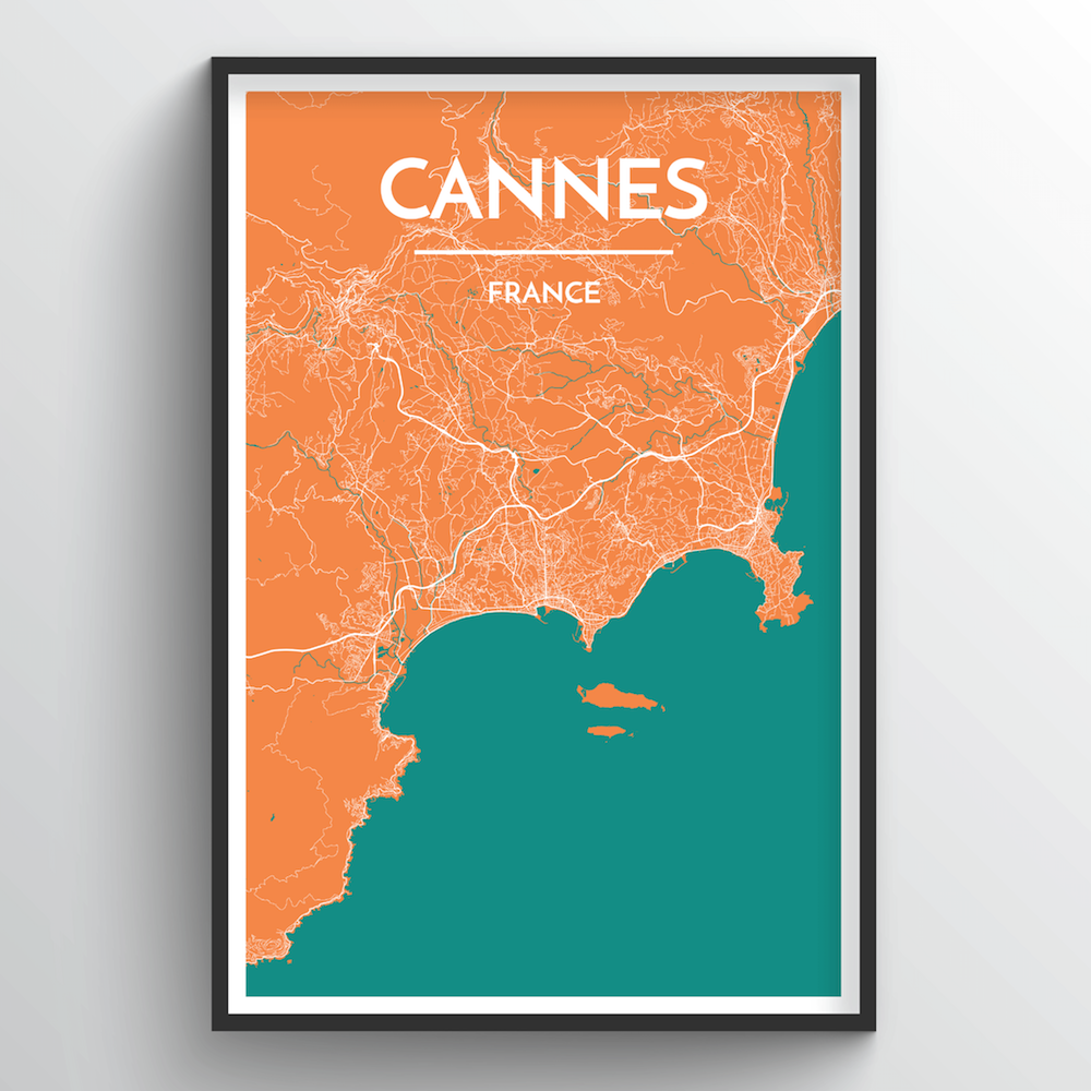 Cannes Map Art Print - Point Two Design