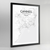 Cannes Map Art Print - Framed