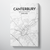 Canterbury Map Art Print Map Canvas Wrap - Point Two Design