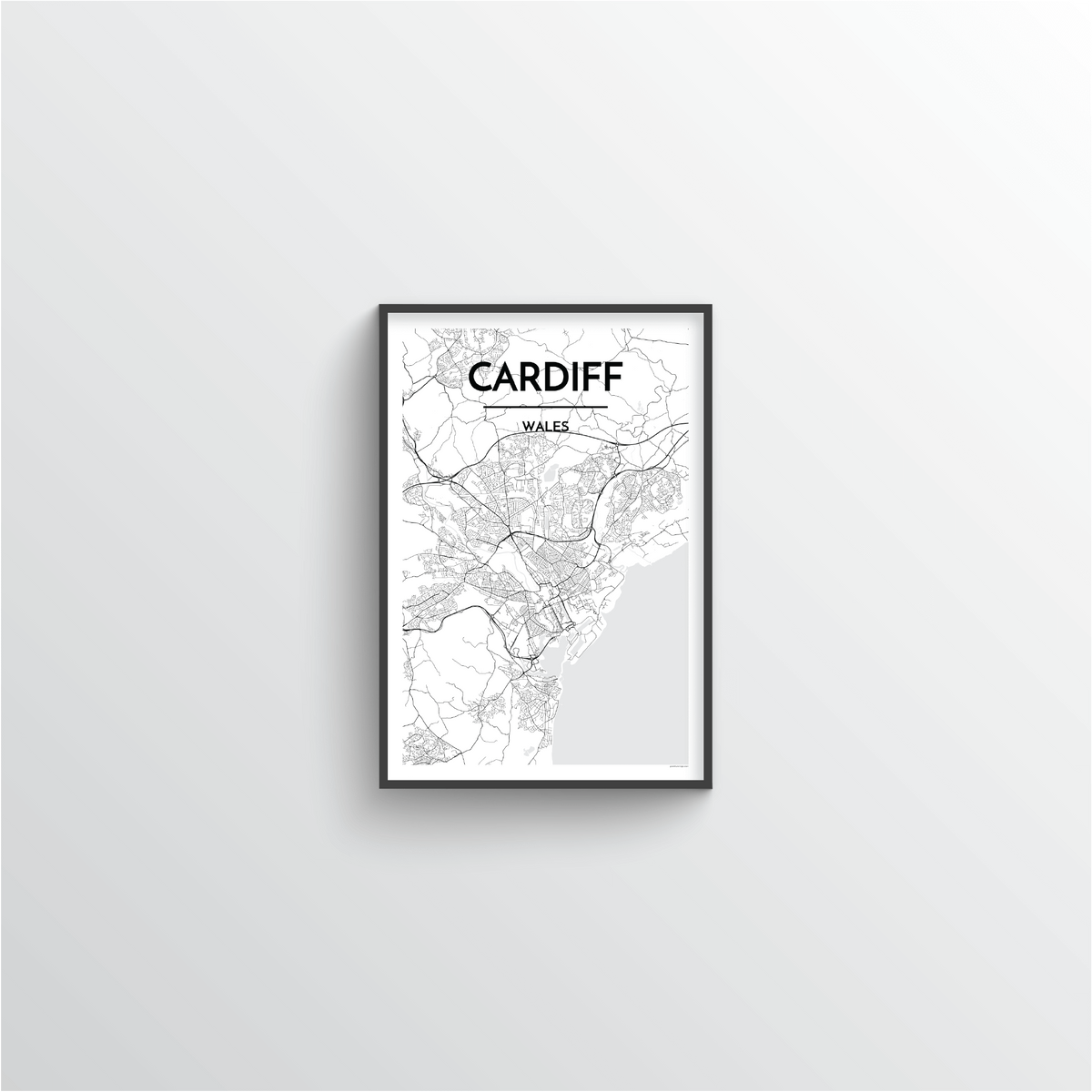 Cardiff Map Art Print - Point Two Design