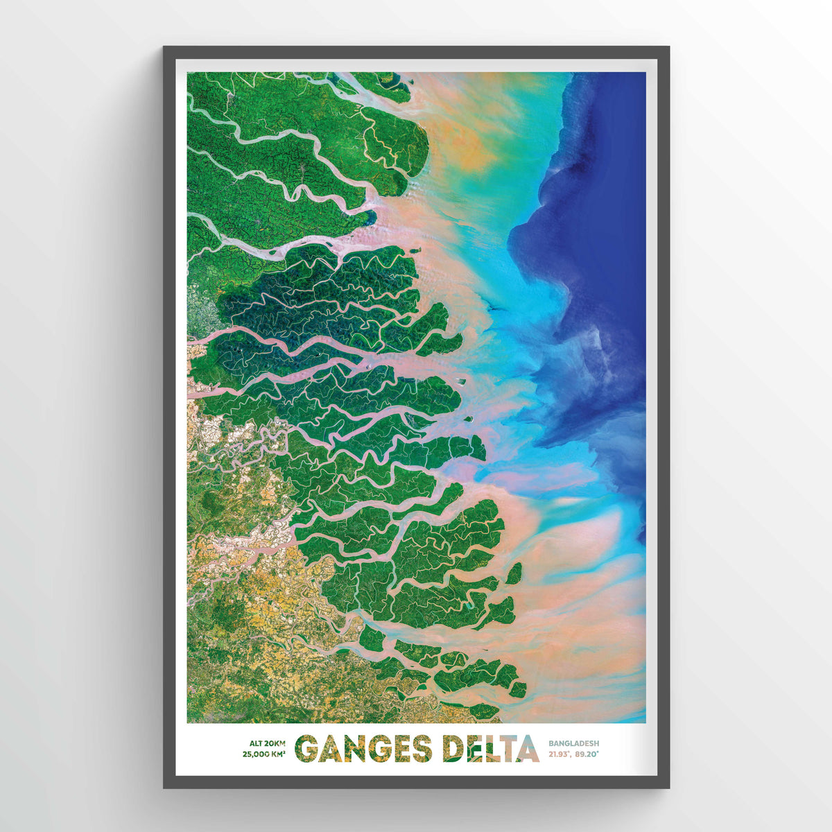 Ganges-Brahmaputra Delta Earth Photography - Art Print - Point Two Design