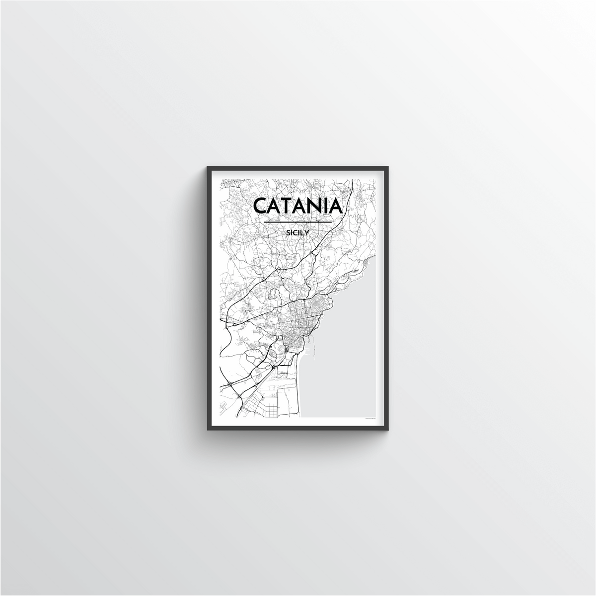 Catania Map Art Print - Point Two Design