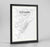 Framed Catania Map Art Print 24x36" Traditional Black frame Point Two Design Group