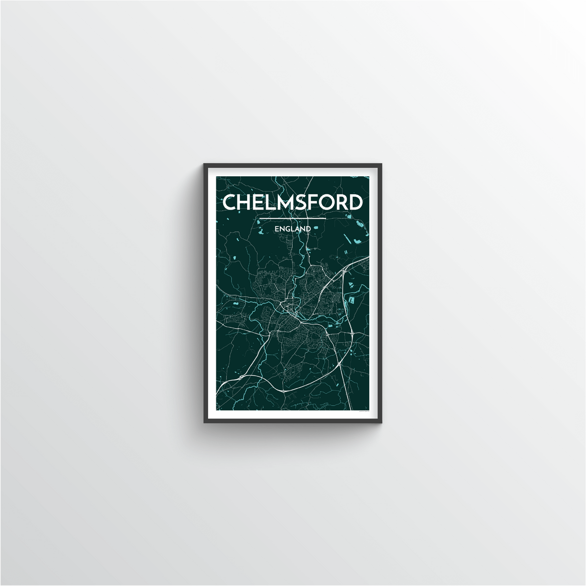 Chelmsford Map Art Print - Point Two Design