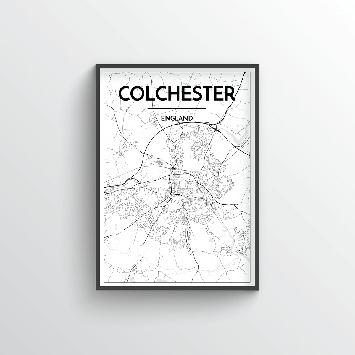Colchester Map Art Print - Point Two Design