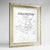 Framed Colchester Map Art Print 24x36" Champagne frame Point Two Design Group