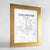 Framed Colchester Map Art Print 24x36" Gold frame Point Two Design Group