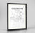 Framed Colchester Map Art Print 24x36" Traditional Black frame Point Two Design Group