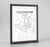 Framed Colchester Map Art Print 24x36" Traditional Walnut frame Point Two Design Group