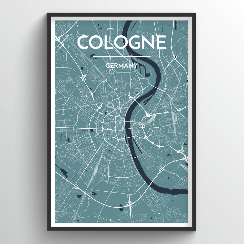 Cologne Map Art Print - Point Two Design