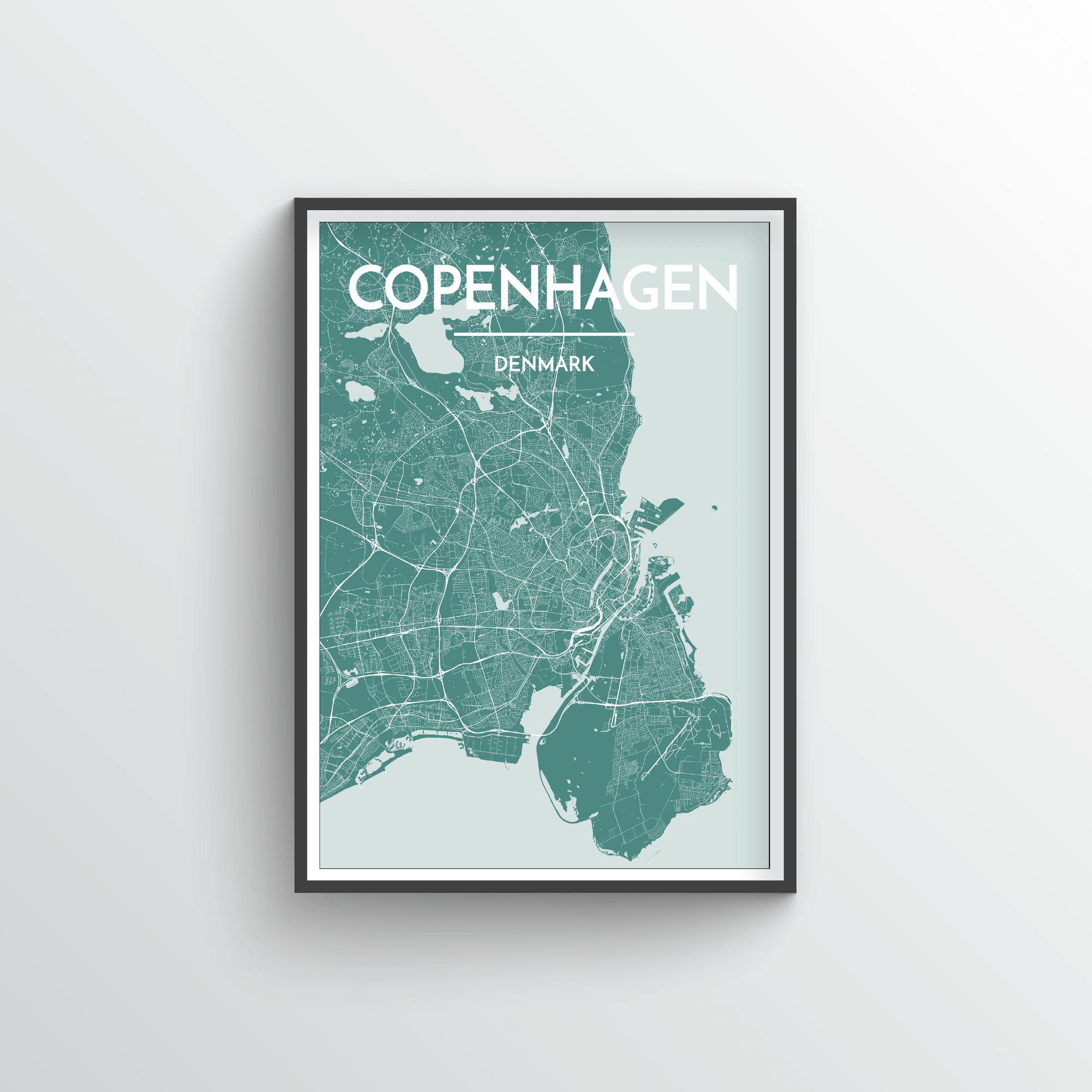 at lege censur rim Copenhagen City Map Art Prints - High Quality Custom Made Art - Point Two  Design