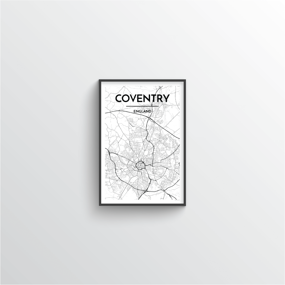 Coventry Map Art Print - Point Two Design