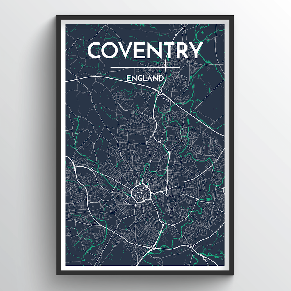 Coventry Map Art Print - Point Two Design