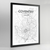 Coventry Map Art Print - Framed
