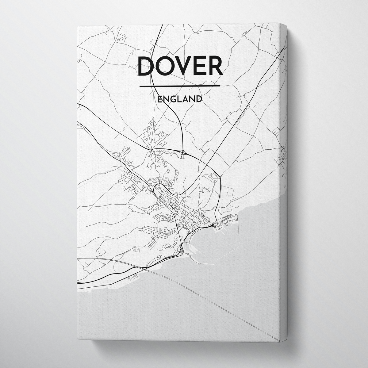Dover Map Canvas Wrap - Point Two Design
