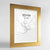 Framed Dover Map Art Print 24x36" Gold frame Point Two Design Group