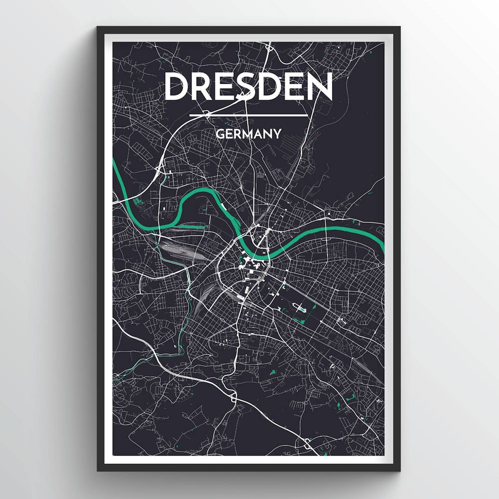 Dresden Map Art Print - Point Two Design