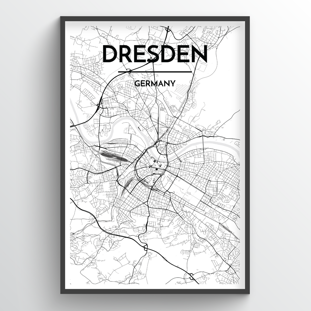 Dresden Map Art Print - Point Two Design