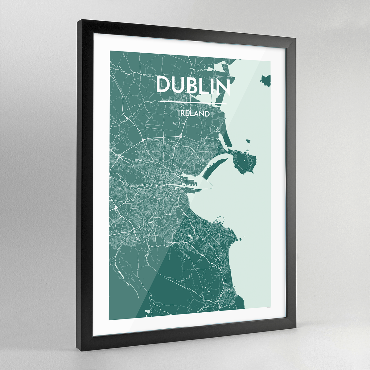 Framed Dublin Map Art Print - Point Two Design