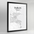Dublin Map Art Print - Framed