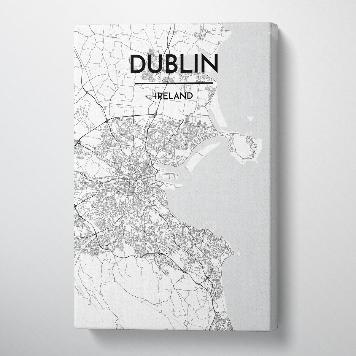 Dublin Map Canvas Wrap - Point Two Design