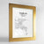 Framed Dublin Map Art Print 24x36" Gold frame Point Two Design Group