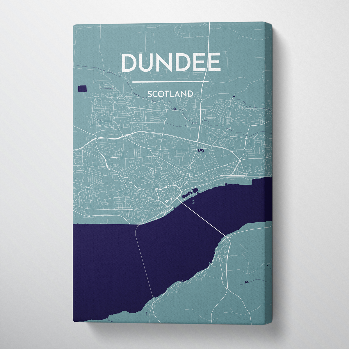Dundee Map Canvas Wrap - Point Two Design
