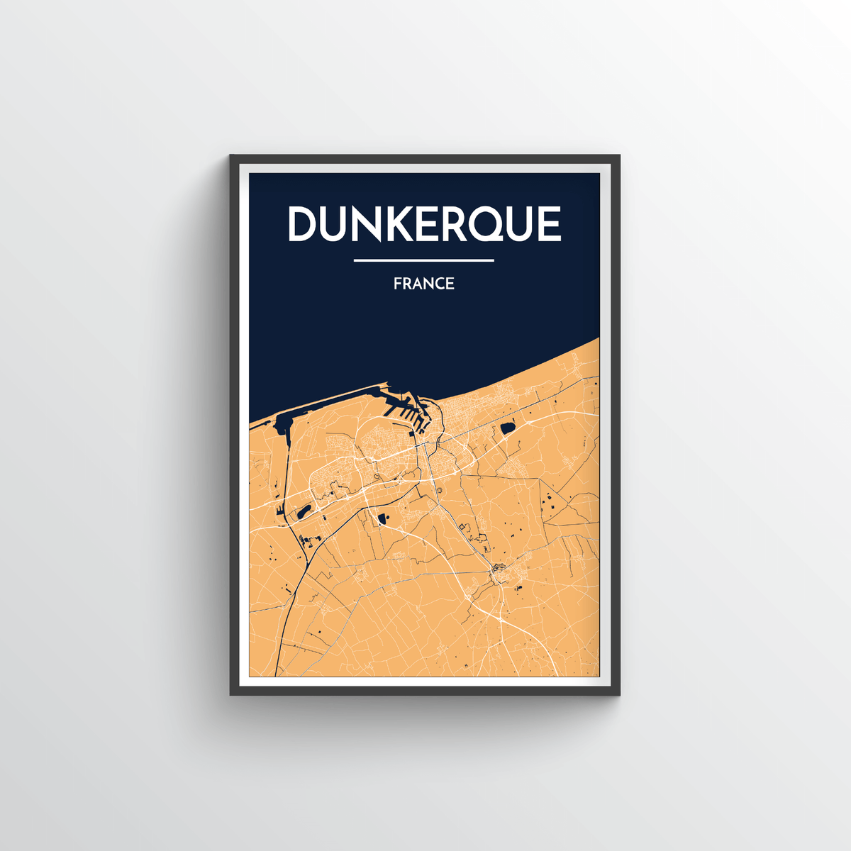 Dunkerque Map Art Print - Point Two Design