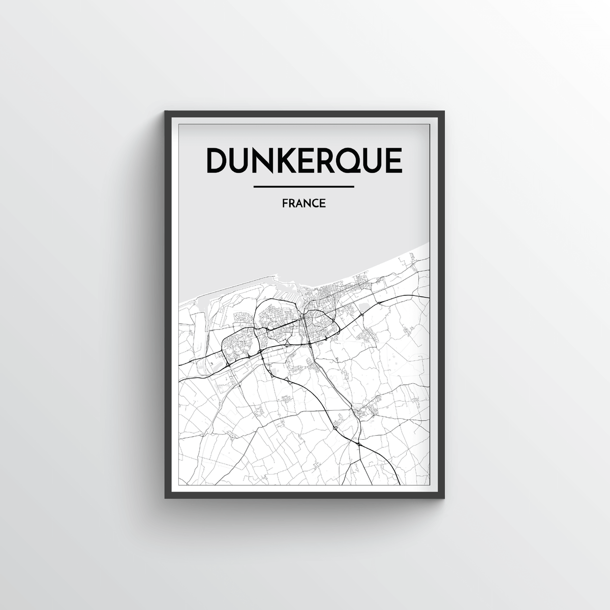 Dunkerque Map Art Print - Point Two Design