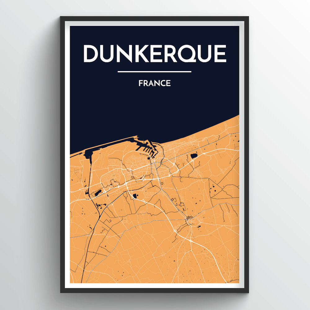 Dunkerque Map Art Print - Point Two Design