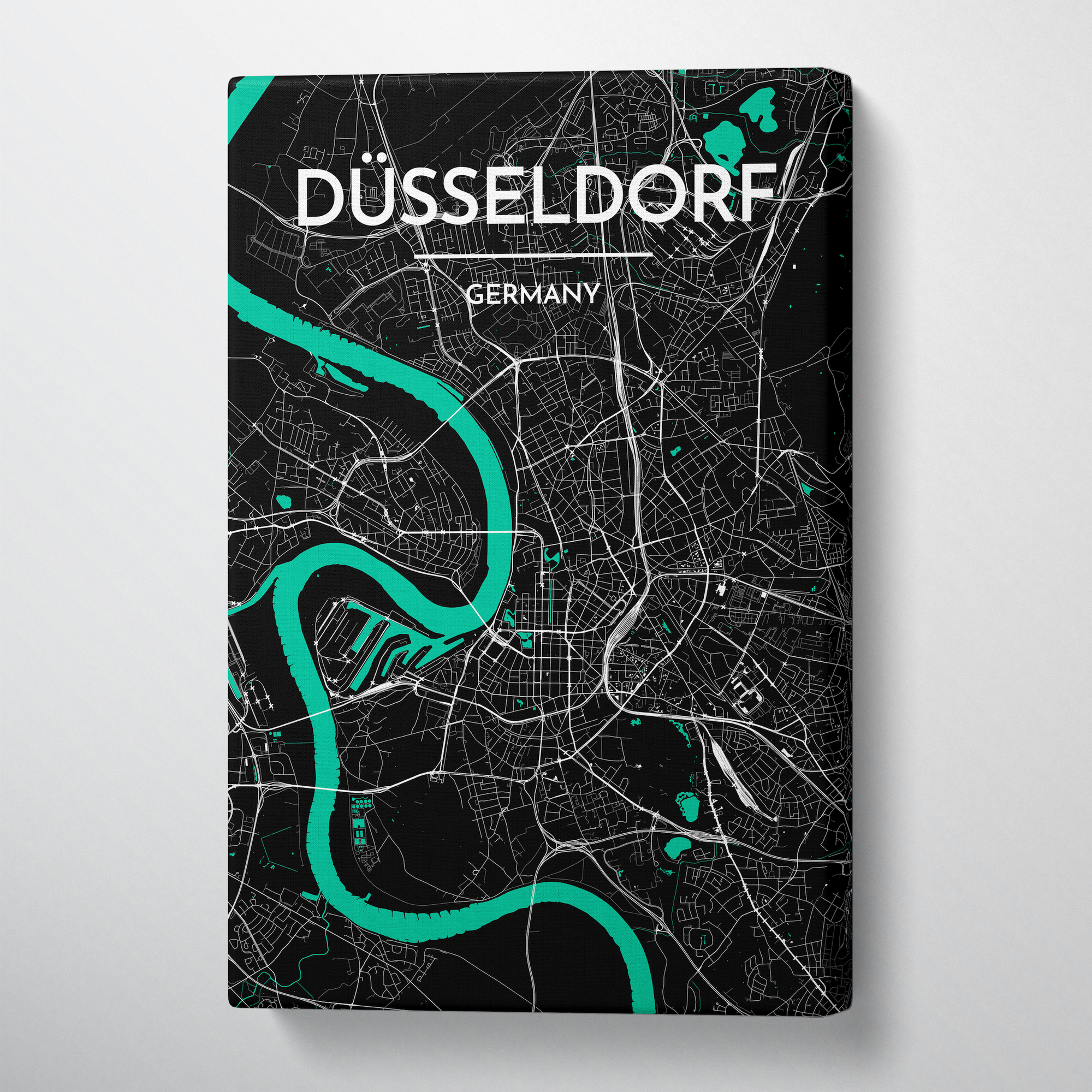Dusseldorf Map Canvas Wrap - Point Two Design