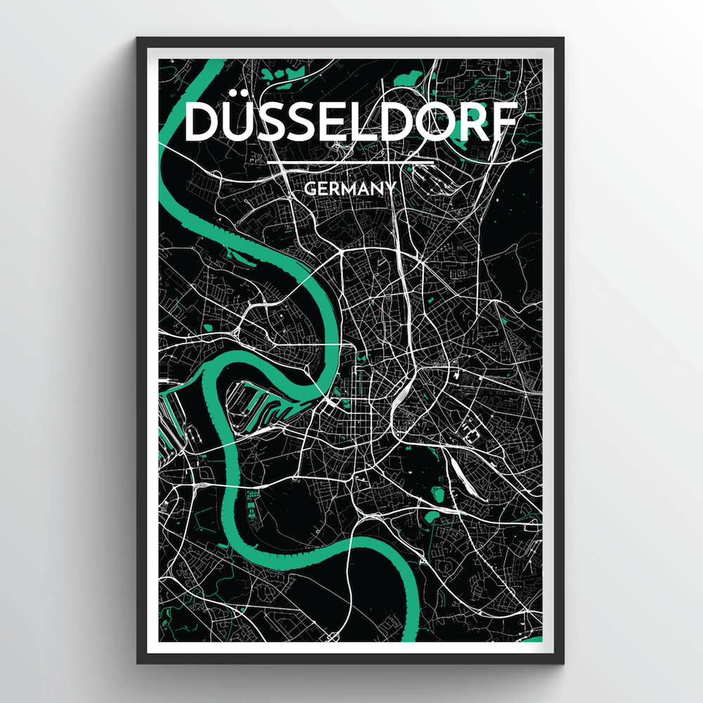 Dusseldorf Map Art Print - Point Two Design