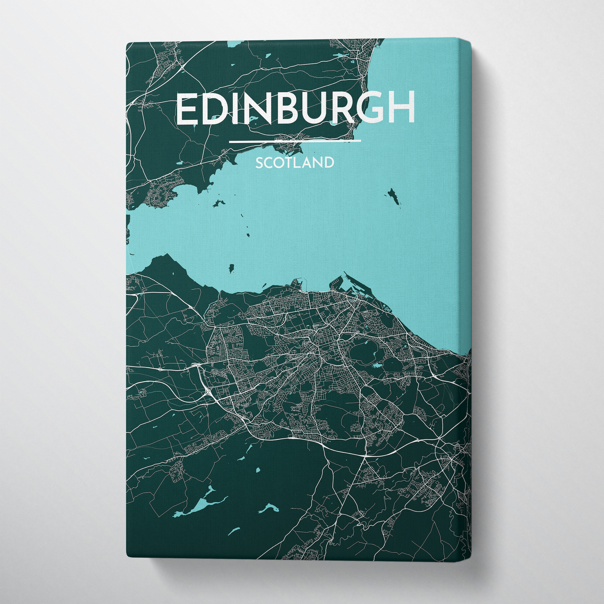Edinburgh Map Canvas Wrap - Point Two Design