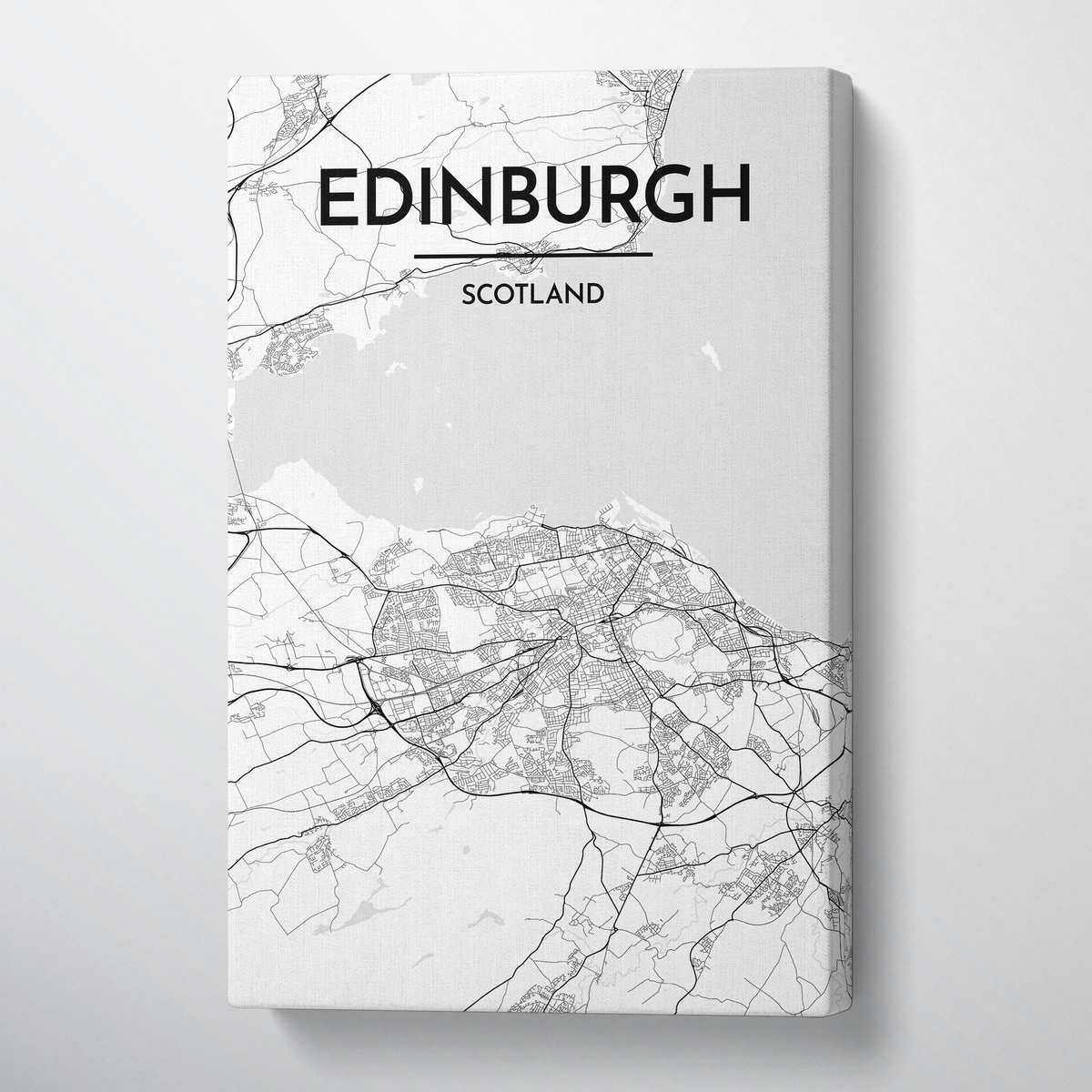 Edinburgh Map Canvas Wrap - Point Two Design