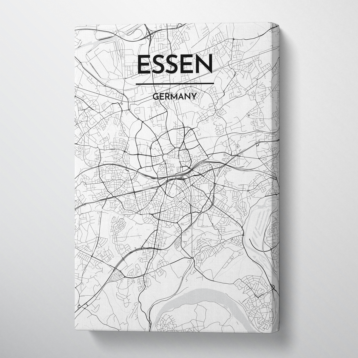 Essen Map Canvas Wrap - Point Two Design