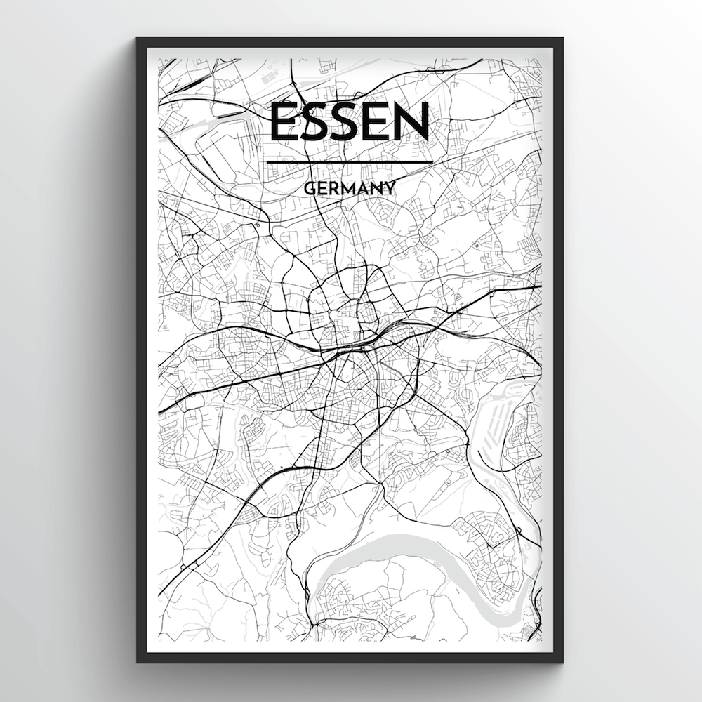 Essen Map Art Print - Point Two Design
