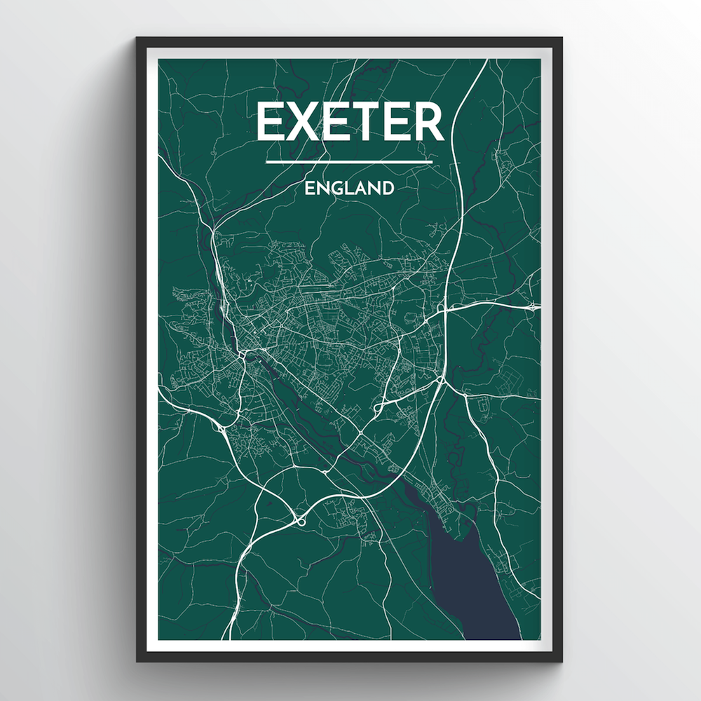 Exeter Map Art Print - Point Two Design