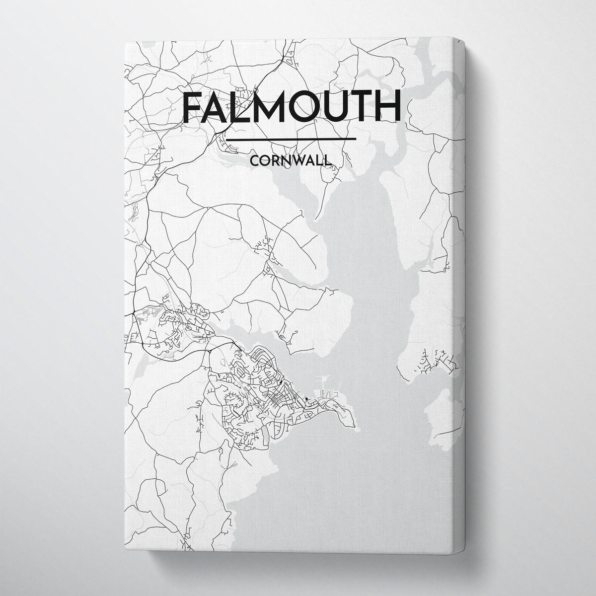 Falmouth Map Canvas Wrap - Point Two Design