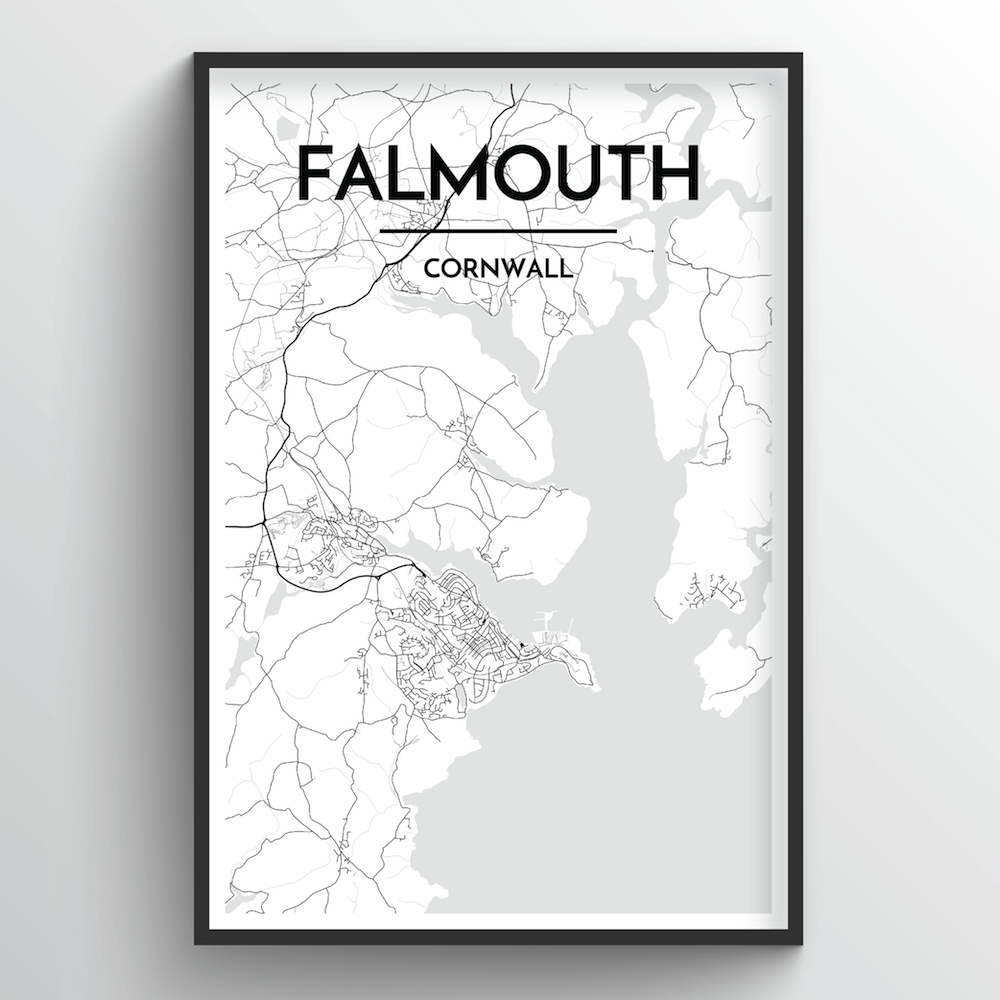 Falmouth Map Art Print - Point Two Design