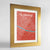 Framed Florence Map Art Print 24x36" Gold frame Point Two Design Group