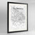 Framed Florence Map Art Print 24x36" Contemporary Black frame Point Two Design Group