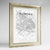 Framed Florence Map Art Print 24x36" Champagne frame Point Two Design Group